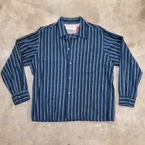 Stripe Wool Shirt Jac